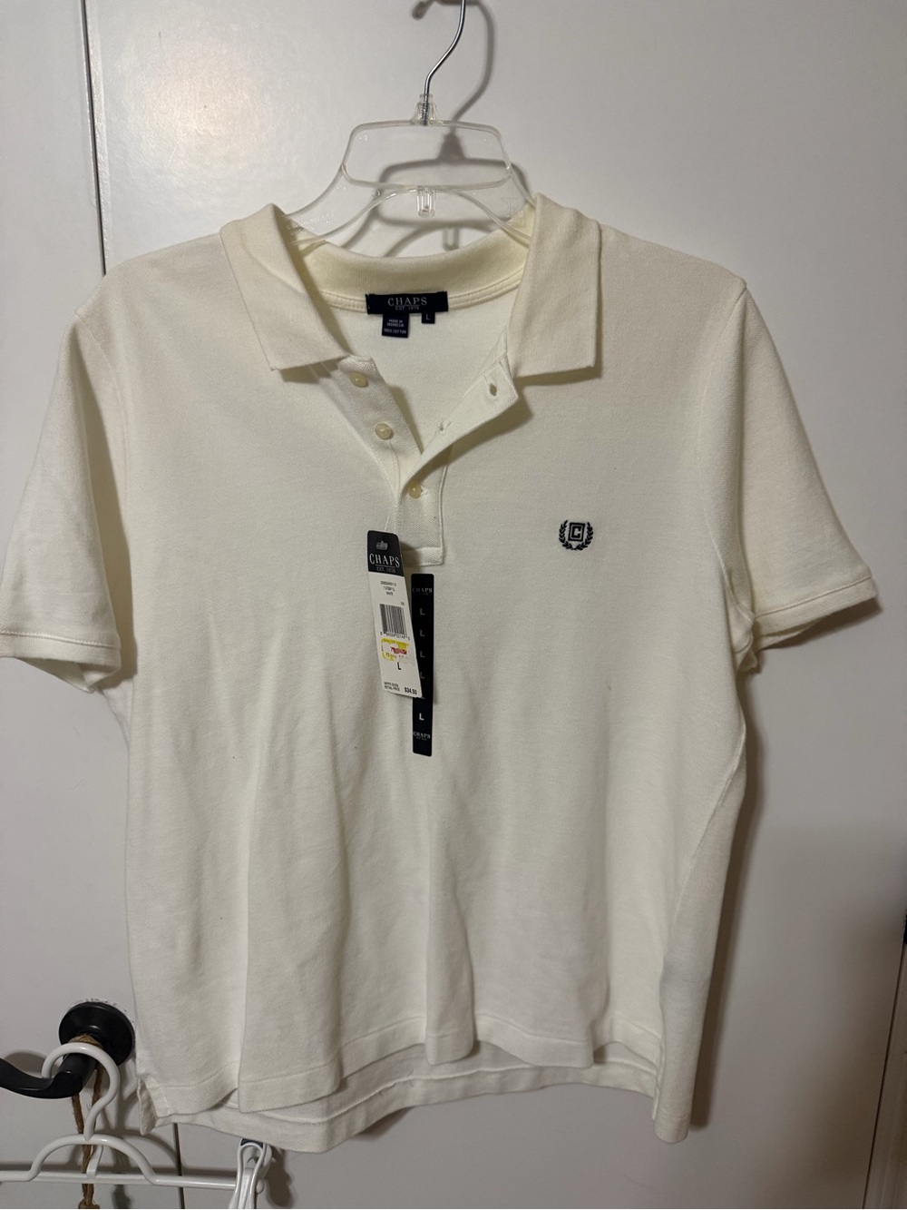 Chaps Women’s Off-white Polo Shirt size Large